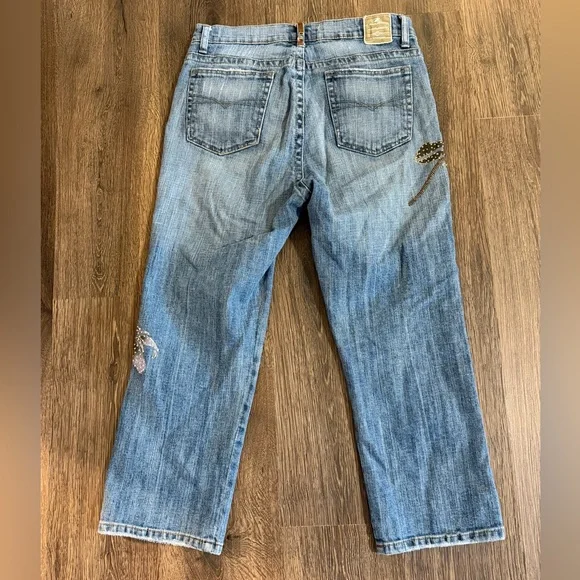 Vintage Z. Cavaricci Cropped Beaded Jeans - Picture 5 of 13